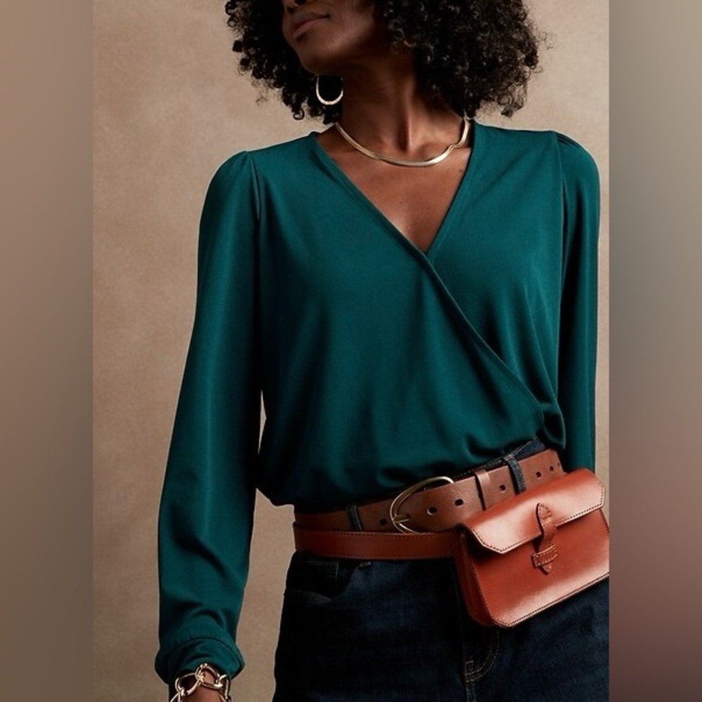 Banana Republic Teal Green Blouse - Size L